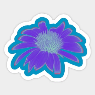 Neon Purple Daisy Sticker